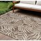 Homeroots 9' X 12' Brown And Ivory Palm Leaf Indoor Outdoor Area Rug 551367 - alternate 5