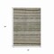Homeroots 3' X 5' Taupe And Brown Striped Washable Indoor Outdoor Area Rug 615374 - alternate 5