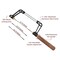 Big Horn Aluminum Frame Coping Saw with Rosewood Handle 19365 - alternate 3