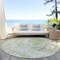 Homeroots 8' Sage And Ivory Round Abstract Washable Indoor Outdoor Area Rug 614265 - alternate 6
