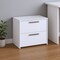 Homeroots 30" White Wood Two Drawers Filing Cabinet 568311 - alternate 1
