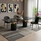 Homeroots 120" Black Marble Double Pedestal Base Dining Table 722444 - alternate 1
