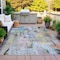 Homeroots 5' X 8' Blue Black And Copper Abstract Washable Indoor Outdoor Area Rug 630946 - alternate 3