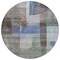Homeroots 8' Brown Green And Blue Round Abstract Washable Indoor Outdoor Area Rug 604278 - alternate 7