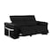 Homeroots 73in Black Italian Leather Power Reclining Loveseat 720484 - alternate 7