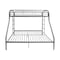 Homeroots 78" X 54" X 60" Twin Over Full Silver Metal Tube Bunk Bed 286578 - alternate 1