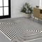 Jonathan Y Freya Modern Scandinavian Arch Stripe Monotone High-Low Black/White 8 ft. x 10 ft. Area Rug SCN106B-8 - alternate 6