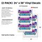 Signmission Snow Cones, Vinyl Decals Only 24 Inch x 36 Inch, Vinyl Decal, 2PK DSB-2436-2PACK-Snow Cones - alternate 2