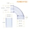 Powertec 2-1/2 in. ID 90 Degree Elbow for 2-1/2 in. OD Dust Collection Pipes, Adapters and Fittings w/ Splice 70321N - alternate 5