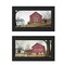 Homeroots Set Of Two Antique Barn and Quilt Barn Black Framed Print Wall Art, 2PK 405966 - alternate 1