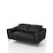 Homeroots Urban 65in Black Leather Adjustable Headrest Loveseat 480896 - alternate 6