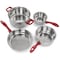 Gibson Home Crawson 7 Piece Stainless Steel Cookware Set in Chrome with Red Handles 127768.07 - alternate 7