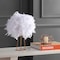 Jonathan Y Stork 16" Feather Metal LED Table Lamp, White/Gold JYL9051A - alternate 8