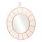 Homeroots 37" Natural Round Framed Accent Mirror 524076 - alternate 7