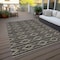 Homeroots 8' X 10' Black And Beige Geometric Washable Indoor Outdoor Area Rug 599607 - alternate 6