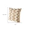 Homeroots 22" Tan And White Zigzag Linen Throw Pillow Cover with Embroidery 608172 - alternate 4