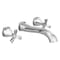 Delta Stryke Two Handle Wall Mount Bathroom Faucet Trim, 9.34 in, Lumicoat Chrome T35766LF-PR-WL - alternate 2
