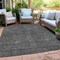 Homeroots 5' X 8' Charcoal And Gray Abstract Washable Indoor Outdoor Area Rug 594924 - alternate 7