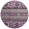 Homeroots 8' Purple Plum And Gray Round Tribal Washable Indoor Outdoor Area Rug 615424 - alternate 5
