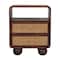 Homeroots 22" Brown Solid Wood Two Drawer Nightstand 651883 - alternate 1