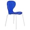 Leisuremod Modern Oyster Transparent Side Dining Side Chair with White Base in Transparent Blue OCW-17TBU - alternate 1