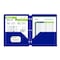 C-Line Products 8-1/2" x 11" Blue Two-Pocket 3-Hole Punch Heavyweight Poly Portfolio Folder, 25EA/BX, 6BX/CT 33935-BX - alternate 4