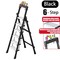 Wrightmaster 5.3 ft. Steel Step Ladder, 10 ft. Reach w/Tool Rack and Silent Rotating Shaft 300 lb. Capacity ZoroGJTL6H - alternate 4