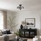 Vaxcel Grace 2-Light Semi-Flush Mount Ceiling Light, Matte Black, Clear Glass, 14.75-In. C0380 - alternate 5