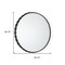 Homeroots 30" Black Metal Scalloped Accent Mirror 607278 - alternate 3