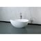 Kingston Brass 63" Solid Surface Oval Double Slipper Freestanding Tub with Drain, Matte White VRTOV633724 - alternate 3