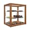 Koolmore 20 In. Artisan Wooden Bakery Square Display case, 2.5 cu ft, Dark wood color 3 Tiers KM-BDW-20D - alternate 3