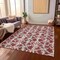 Homeroots 9' X 12' Burgundy And Ivory Abstract Washable Indoor Outdoor Area Rug 614141 - alternate 6