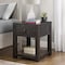 Alaterre Furniture Durham Living Room Side Table 20 in End Table with Storage Drawer and Shelf AFTBL-021 - alternate 4