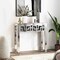 Homeroots 31" Silver Mirrored Glass Geo Pattern Console Table 568867 - alternate 9