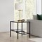 Homeroots 22" Black And Clear Glass And Steel Square End Table With Two Shelves 544210 - alternate 5