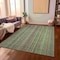 Homeroots 5' X 8' Green Gold And Gray Striped Washable Indoor Outdoor Area Rug 616371 - alternate 7