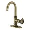 Kingston Brass Single-Handle Bar Faucet with Knurled Handle, Antique Brass KSD8503RKZ - alternate 1