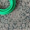 Jonathan Y Rozetta Boho Medallion Textured Weave Gray/Teal 5 ft Round Indoor/Outdoor Area Rug SMB102C-5R - alternate 4
