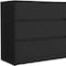 Homeroots 33" Black Wood Three Drawer Dresser 518178 - alternate 3