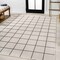 Jonathan Y Grid Modern Squares Cream/Dark Gray 5 ft. x 8 ft. Indoor/Outdoor Area Rug SMB200A-5 - alternate 4