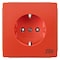 Siemens DELTA style, SCHUKO socket outlet 10/16 A 250 V with print ZSV orange 5UB1827 - alternate 1