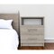 Homeroots 20" Light Gray Wood Two Drawer Nightstand 477927 - alternate 4