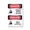 Signmission Safety Sign, OSHA Danger, 10" Height, Rigid Plastic, Forklift Traffic Be Alert Bilingual OS-DS-P-710-VT-1265 - alternate 1