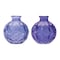 Homeroots Set of Two Blue Glass Round Table Vases, 2PK 632604 - alternate 1