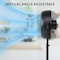 Simple Deluxe Industrial Retro Pedestal Fan, 360 Deg Rotatable Stand Fan, 3 Speed Adjustable, Adjustable Height P HIFANSTANDRETRO8B - alternate 5