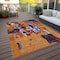 Homeroots 5' X 8' Copper Gray And Burgundy Abstract Washable Indoor Outdoor Area Rug 599551 - alternate 5