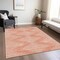 Homeroots 3' X 5' Salmon And Ivory Geometric Washable Indoor Outdoor Area Rug 598616 - alternate 5
