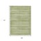 Homeroots 9' X 12' Sage And Ivory Striped Washable Indoor Outdoor Area Rug 631513 - alternate 9