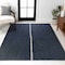 Jonathan Y Linja Solid Centre Stripe Non-Slip Machine-Washable Navy/Gray 9 ft. x 12 ft. Area Rug WSH117A-9 - alternate 5