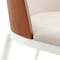 Leisuremod Tule Dining Side Chair with Velvet Seat and White Powder-Coated Steel Frame, Walnut/Beige, 4PK TWCWN18BG4 - alternate 5